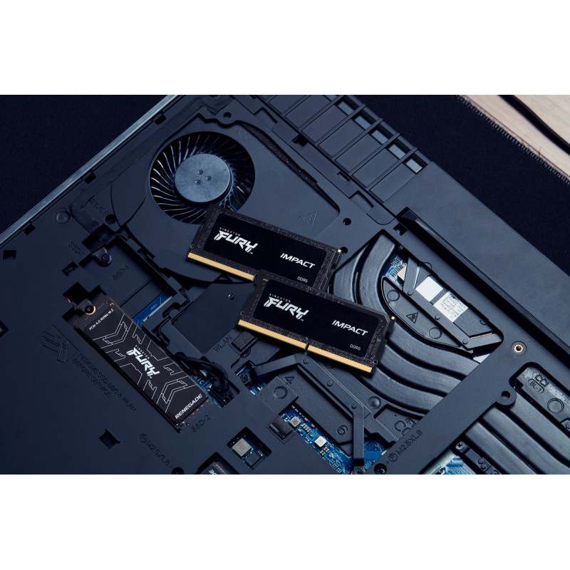 Модуль пам'яті Kingston SoDIMM DDR5 32GB (2x16GB) 5600 МГц Impact Black Fury (ex.HyperX) (KF556S40IBK2-32)
