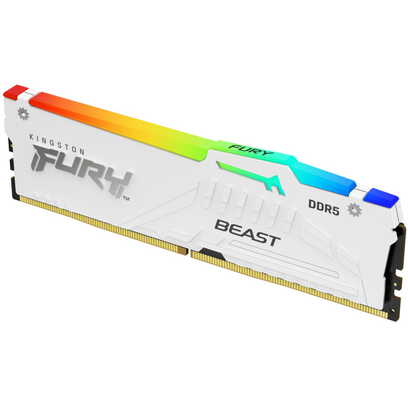 Модуль памяти Kingston DDR5 16GB 6000 MHz Beast White RGB Fury (ex.HyperX) (KF560C30BWEA-16)
