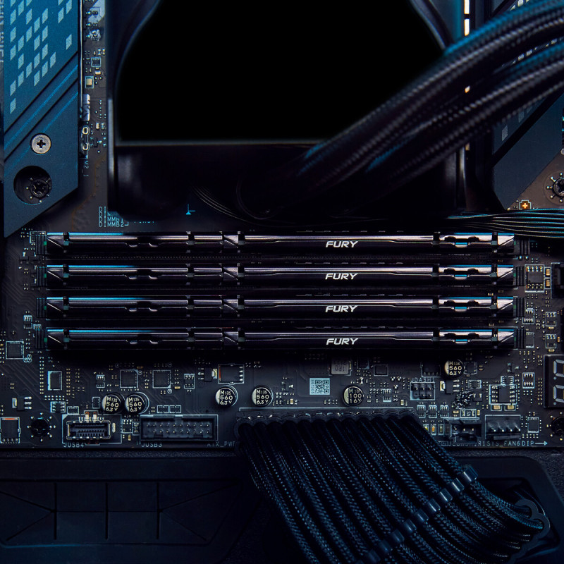 Модуль памяти Kingston DDR5 16GB 6400 MHz Beast Black EXPO Fury (ex.HyperX) (KF564C32BBE-16)