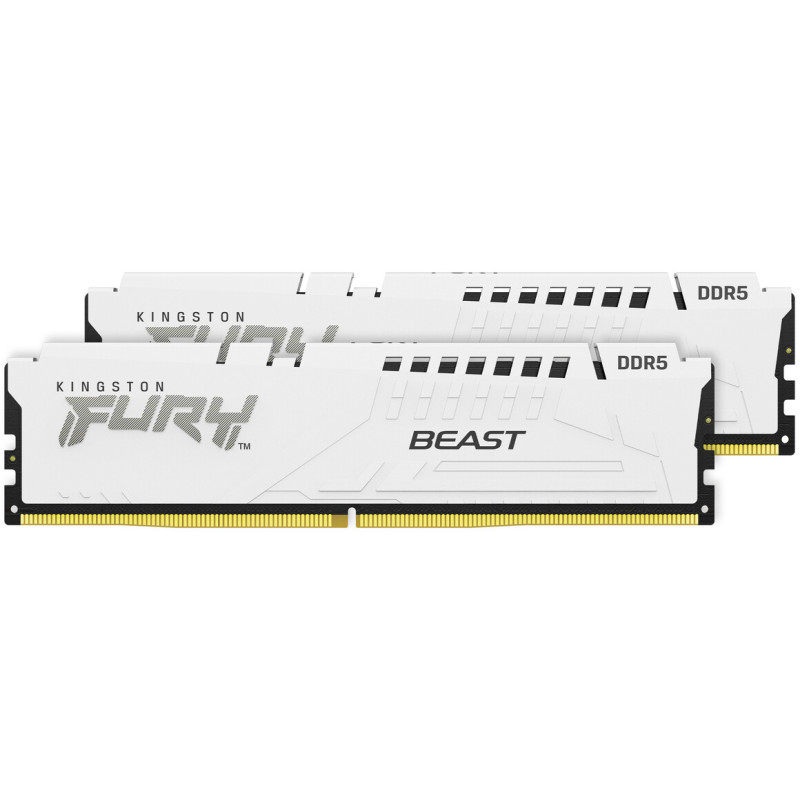 Модуль пам'яті Kingston DDR5 64GB (2x32GB) 6000MHz Beast White Fury (ex.HyperX) (KF560C36BWEK2-64)