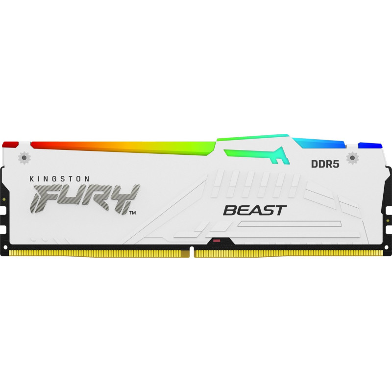 Модуль памяти KINGSTON 32Gb DDR5 6000MHz Fury Beast White  RGB (2x16) EXPO+XMP (KF560C36BWE2AK2-32)