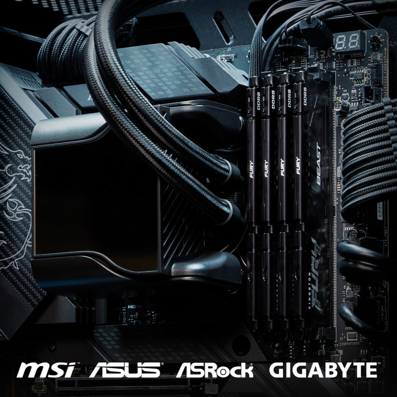 Модуль пам'яті Kingston Fury Beast Black DDR5-6000 16 Гб (KF560C30BBE-16)