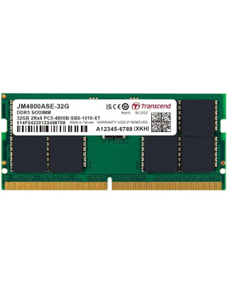 Модуль пам'яті Transcend SoDIMM DDR5 32GB 4800MHz JetRam (JM4800ASE-32G)