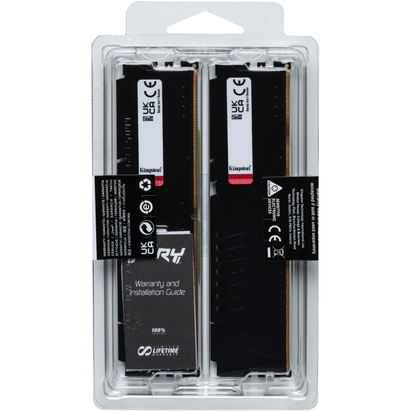 Модуль пам'яті Kingston DDR5 64GB (2x32GB) 5600 МГц Beast Black Fury (ex.HyperX) (KF556C36BBEK2-64)