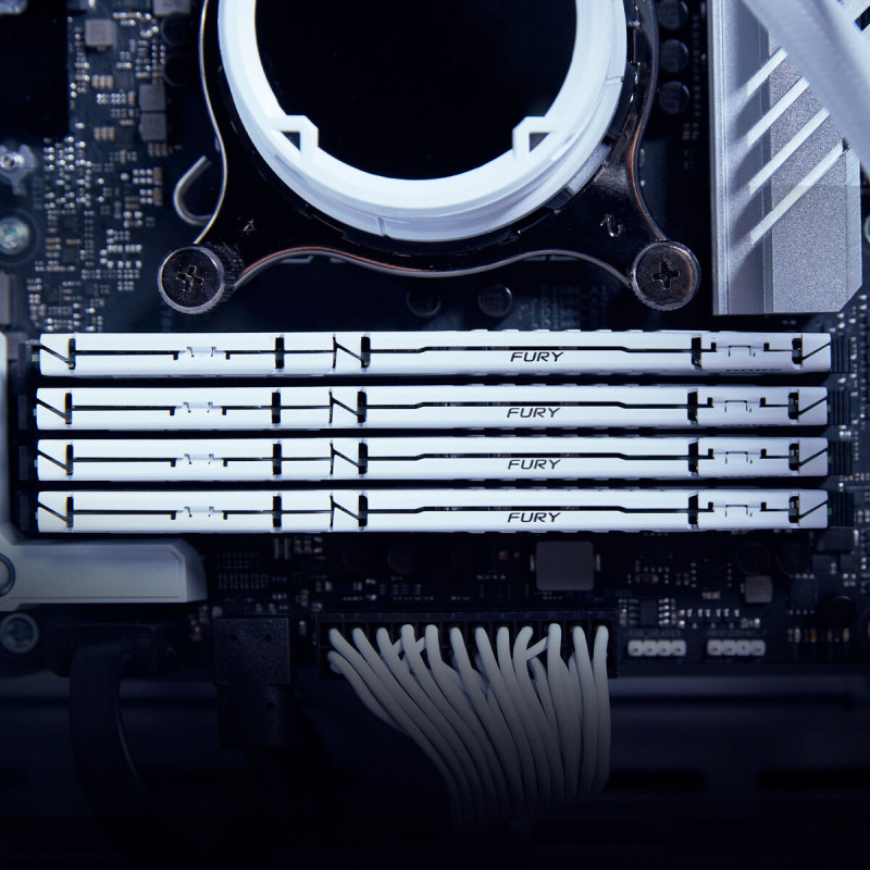 Модуль пам'яті Kingston DDR5 32GB 6000 MHz Beast EXPO White Fury (ex. HyperX) (KF560C36BWE-32)