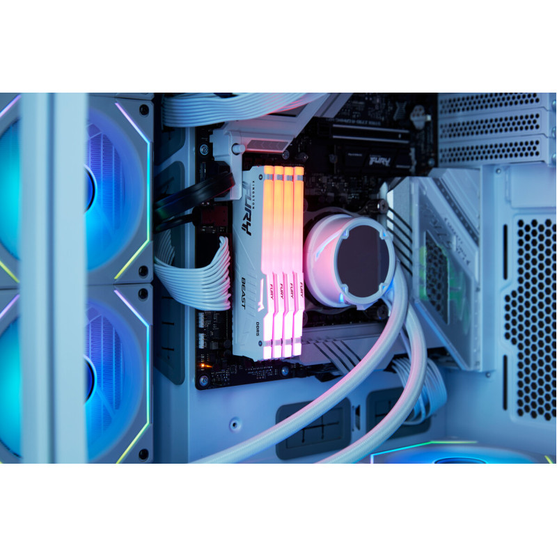 Модуль памяти Kingston DDR5 32GB 6000 MHz Beast AM5 RGB White Fury (ex.HyperX) (KF560C36BWEA-32)