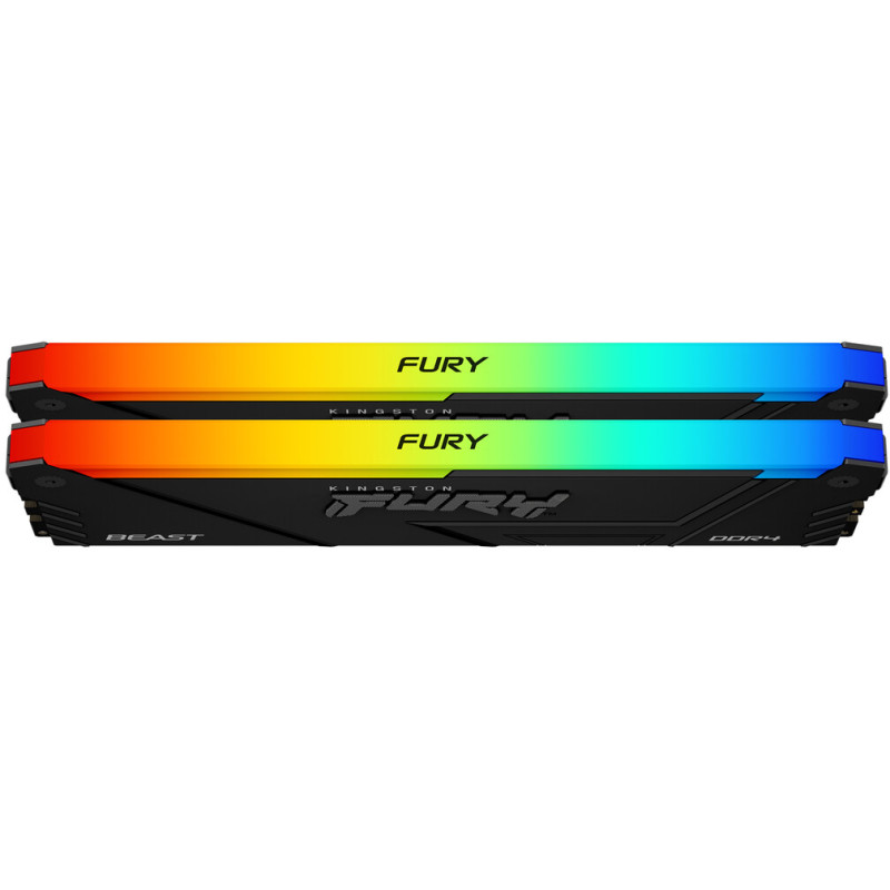 Модуль памяти Kingston DDR4 32GB (2x16GB) 3600 MHz FURY Beast RGB Fury (ex.HyperX) (KF436C18BB2AK2/32)