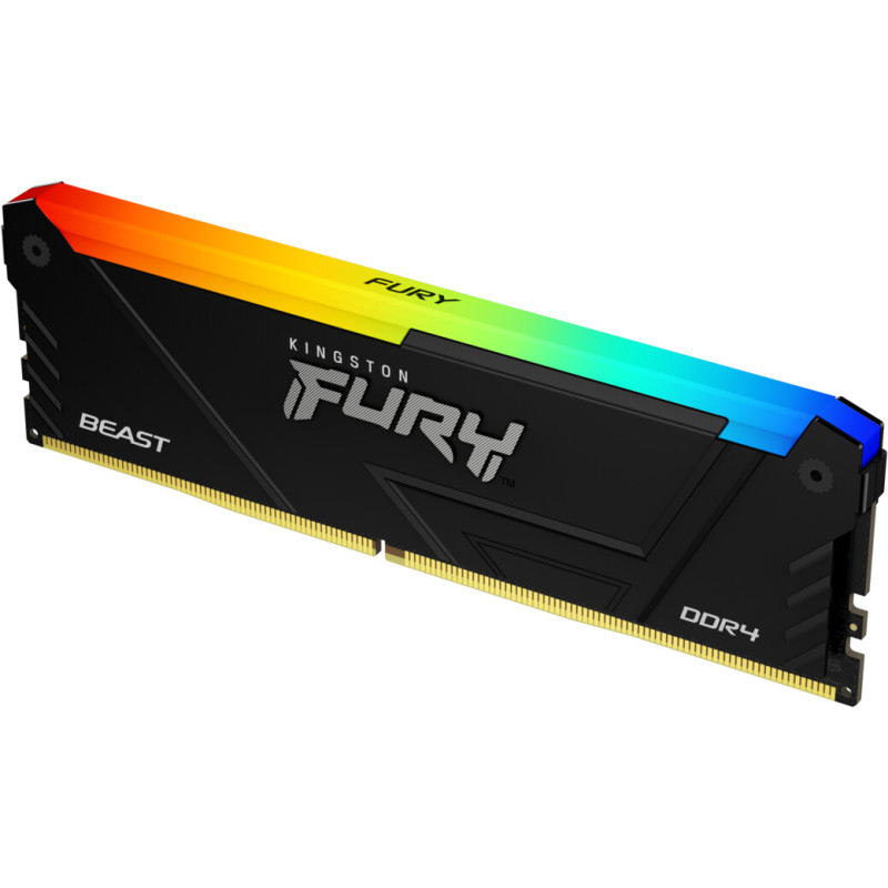 Модуль памяти Kingston DDR4 32GB (2x16GB) 3600 MHz FURY Beast RGB Fury (ex.HyperX) (KF436C18BB2AK2/32)