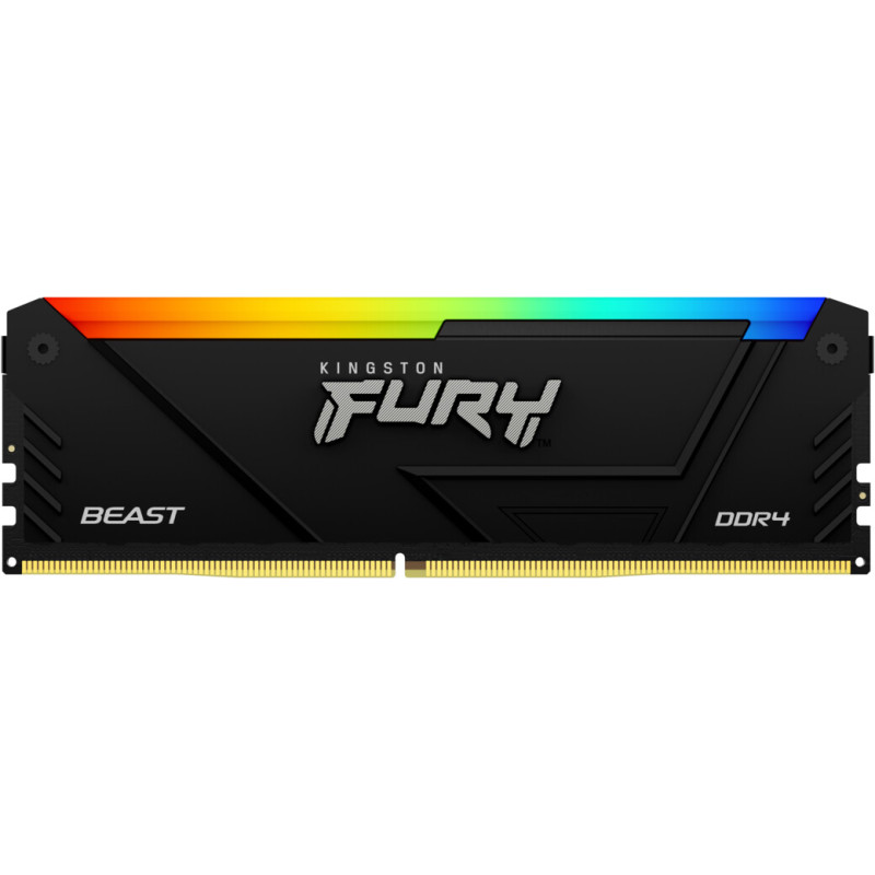 Модуль памяти Kingston DDR4 32GB (2x16GB) 3600 MHz FURY Beast RGB Fury (ex.HyperX) (KF436C18BB2AK2/32)