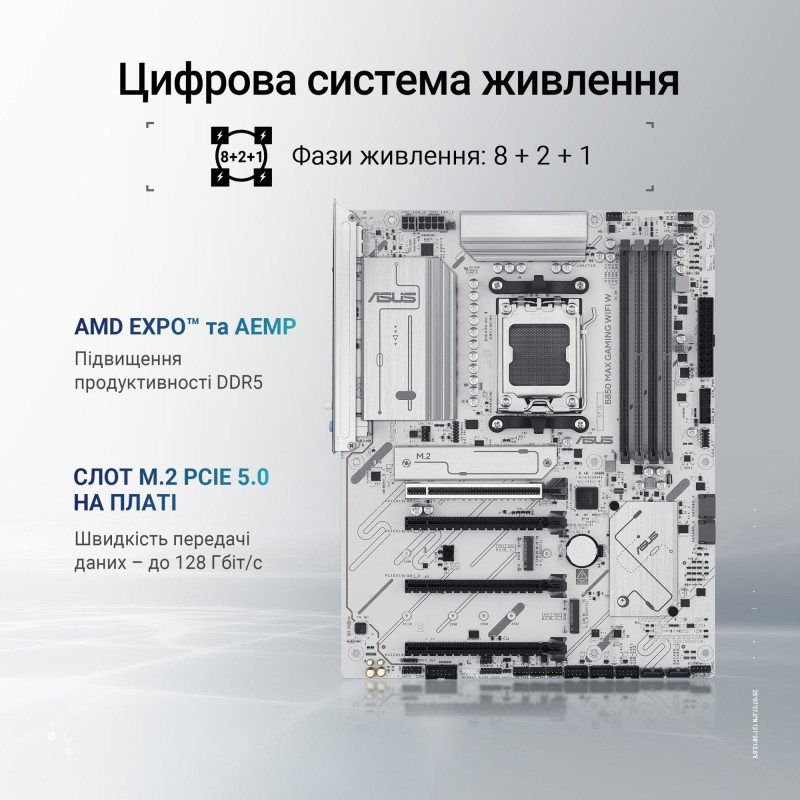 Материнская плата Asus B850 MAX Gaming WiFi W