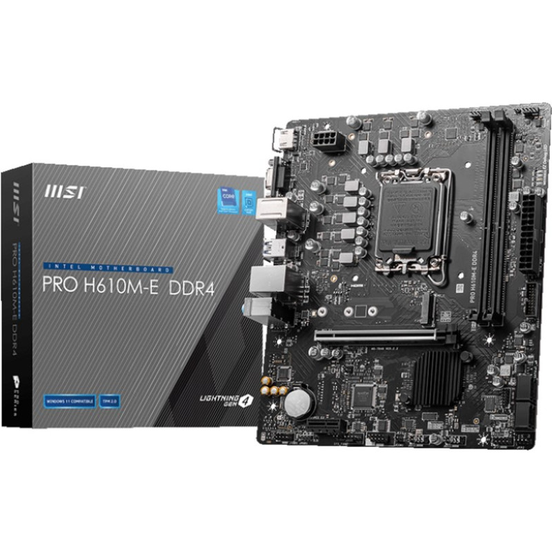 Материнcкая плата MSI PRO H610M-E DDR4 (911-7D48-012)