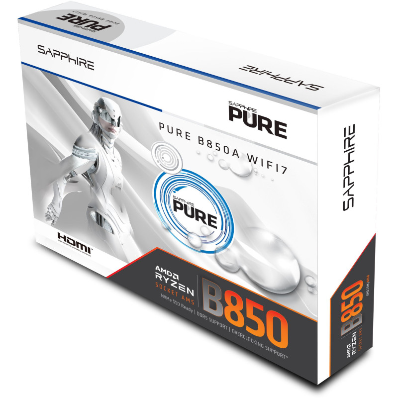 Материнська плата SAPPHIRE PURE B850A WIFI7 (52123-11-40G)