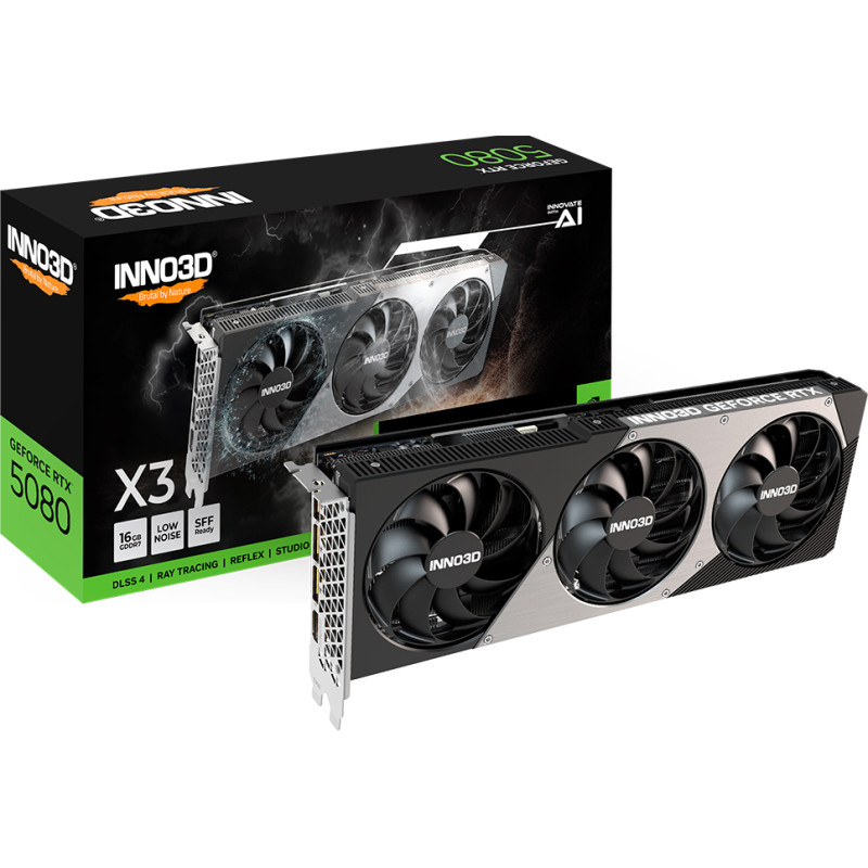 Відеокарта Inno3D Nvidia GeForce RTX 5080 X3 16GB (N50803-16D7-176068N)