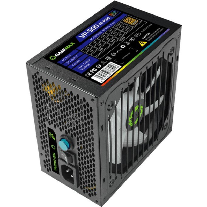 Блок живлення GameMax VP-500-M-RGB (500 Вт)