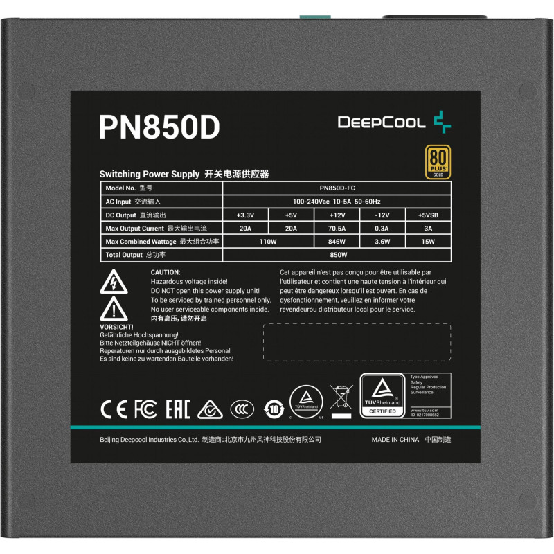 Блок питания DeepCool PN850D (R-PN850D-FC0B-EU) 850W