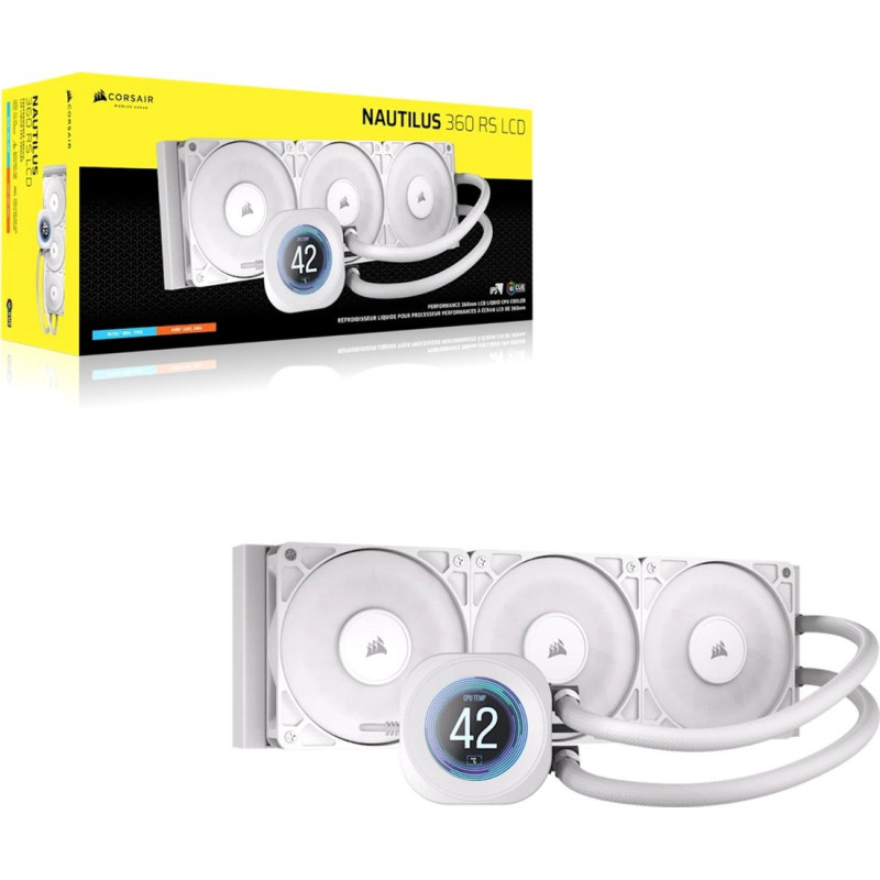 Система водяного охлаждения Corsair Nautilus 360 RS LCD White (CW-9061034-WW)