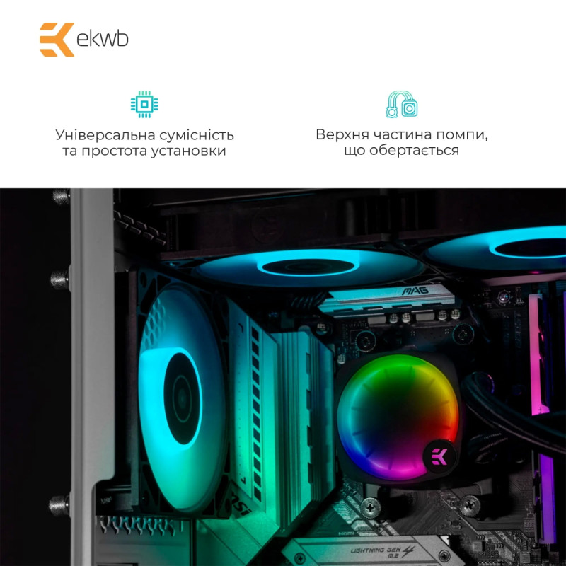 Водяное охлаждение EKWB EK-Nucleus AIO CR240 Lux D-RGB (3831109851678)