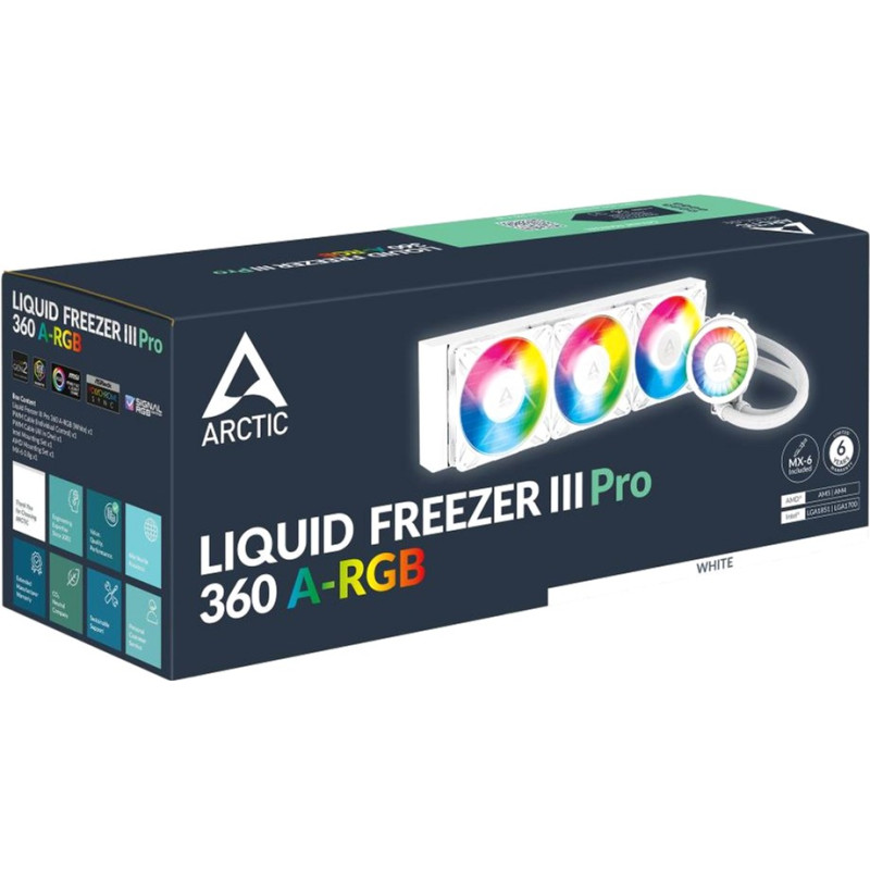 Система жидкостного охлаждения Arctic Liquid Freezer III Pro 360 A-RGB White (ACFRE00188A)