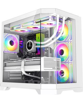 Корпус GAMEMAX HYPE-A Tempered Glass White