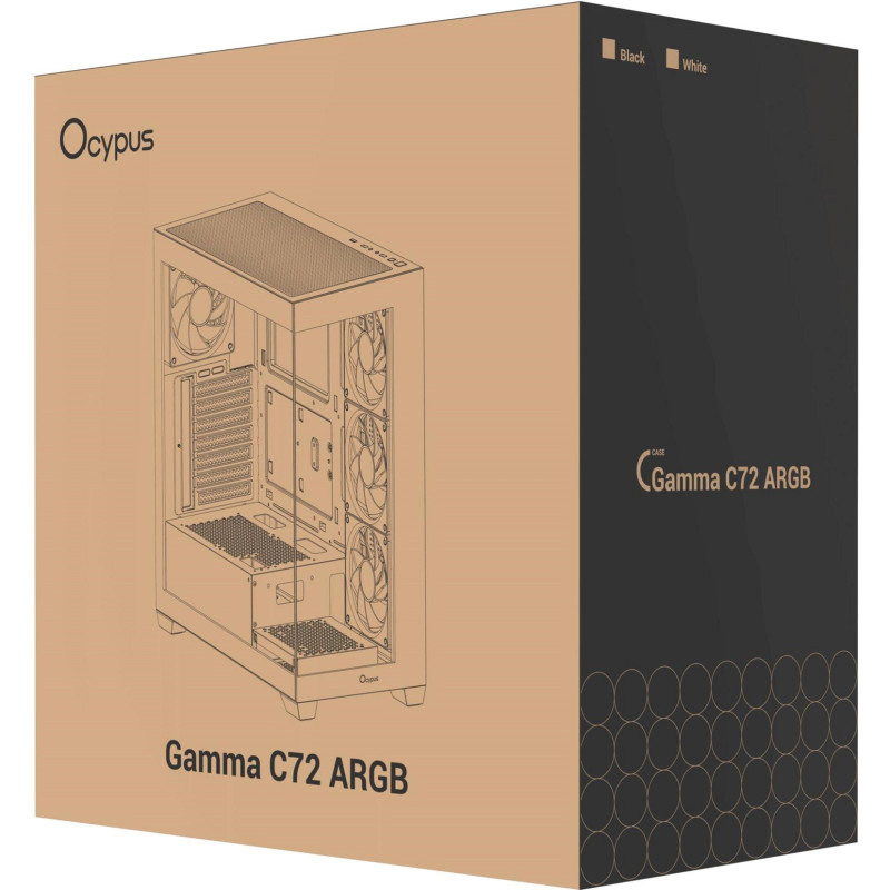 Корпус OCYPUS GAMMA C72 WH ARGB (GAMMA-C72-WHD400XX-GL)