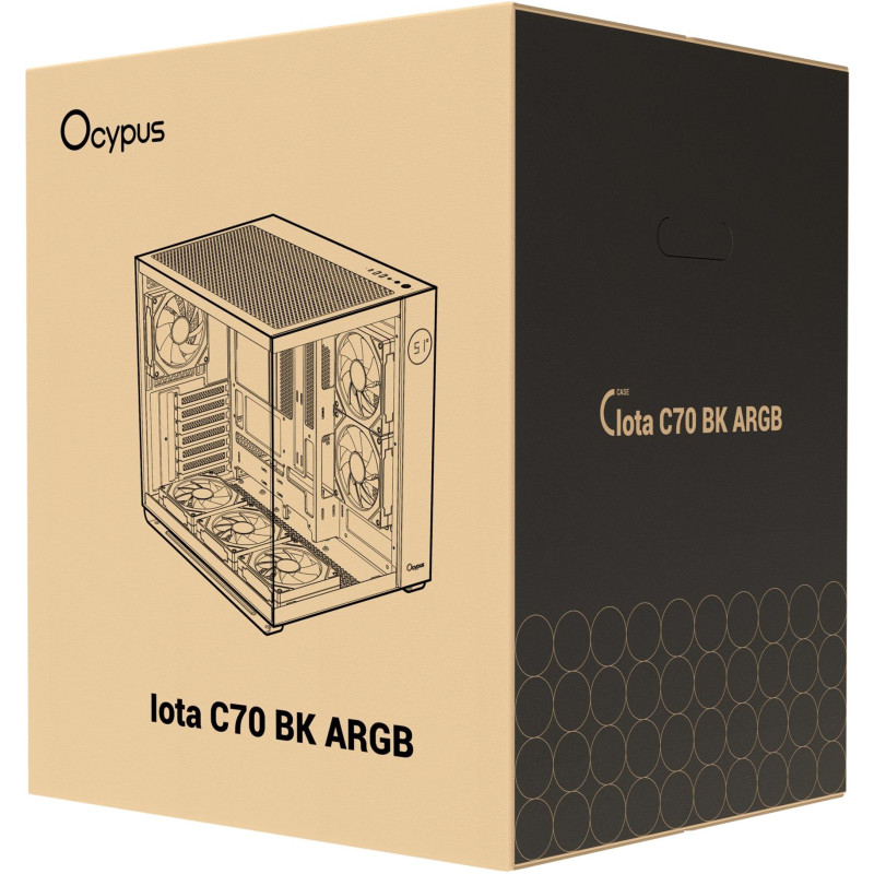Корпус OCYPUS IOTA C70 BK ARGB (IOTA-C70-BKD600XX-GL) 