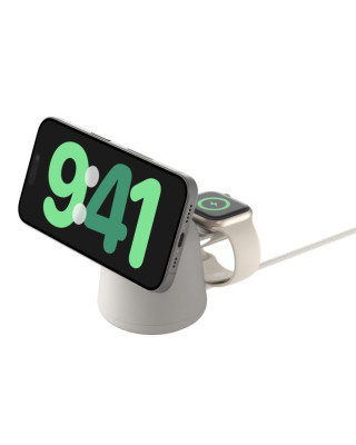 беспроводное зарядное устройство Belkin 2in1 MagSafe Charge Station White (WIZ020VFH37)