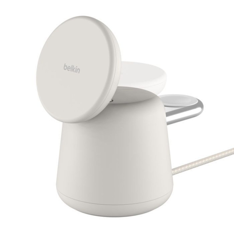 беспроводное зарядное устройство Belkin 2in1 MagSafe Charge Station White (WIZ020VFH37)