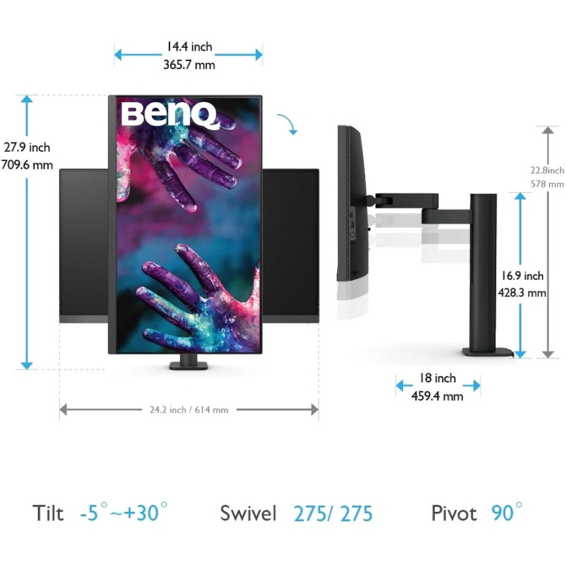 Монітор BenQ PD2705UA (9H.LKDLA.TPE)