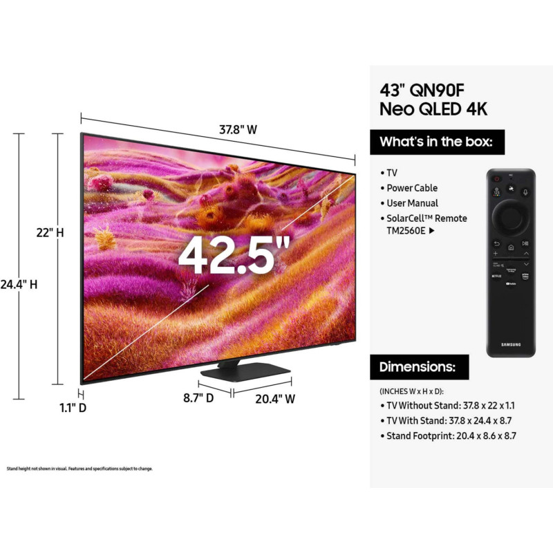 Телевизор Samsung QE43QN90FAUXUA