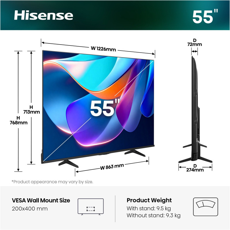 Телевізор HISENSE 55A6S