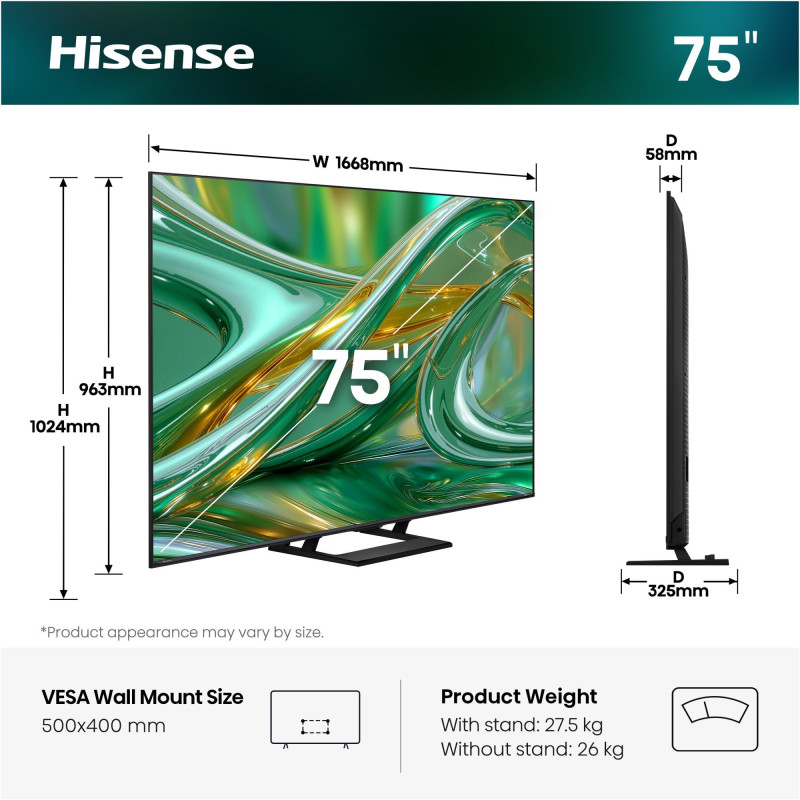 Телевізор HISENSE 75E8S