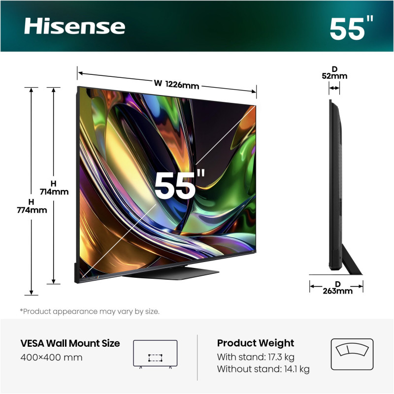 Телевізор HISENSE 55UR8S
