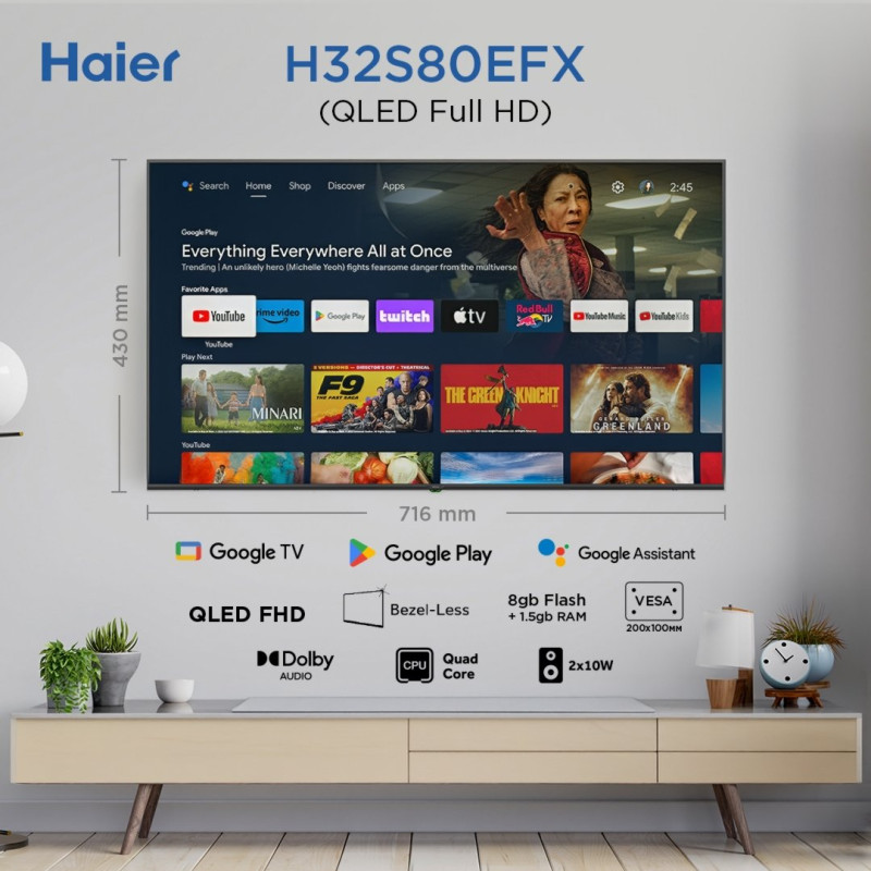 Телевизор HAIER H32S80EFX